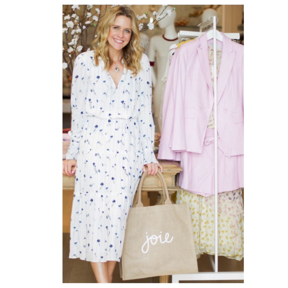 JOIE Floral-Print Silk Midi Dress - Picture 6 of 17